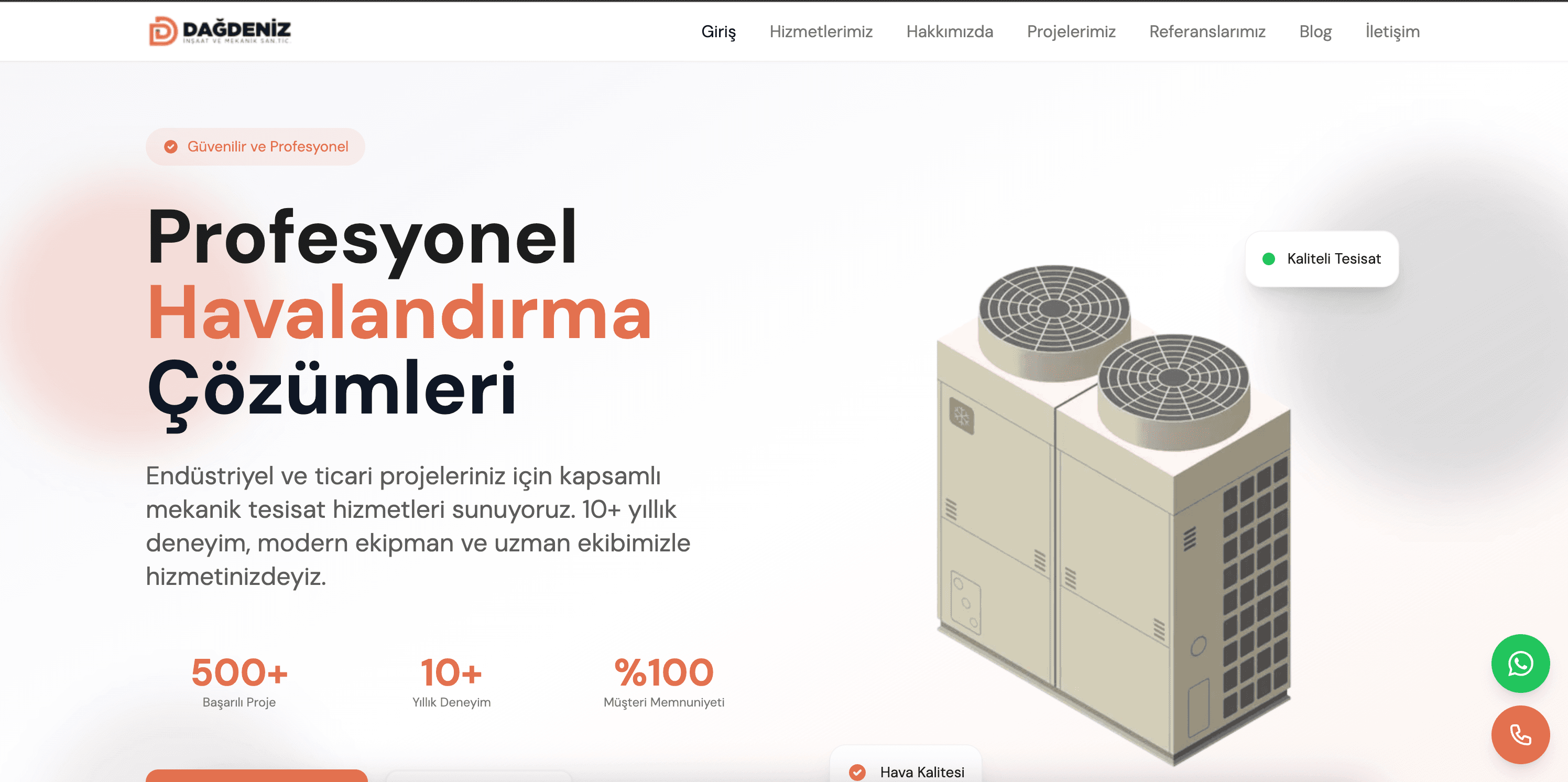 Dağ Deniz Mekanik web sitesi önizlemesi